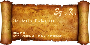 Szikula Katalin névjegykártya